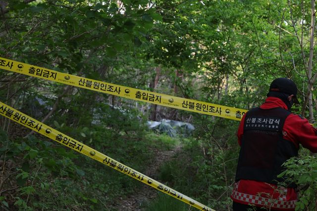 산불 최초 발화 추정지 보존 조치