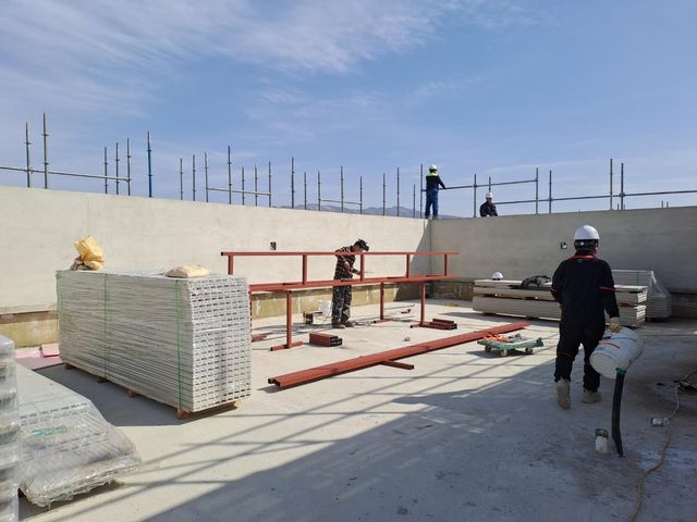 대형 공사장 점검하는 강원소방