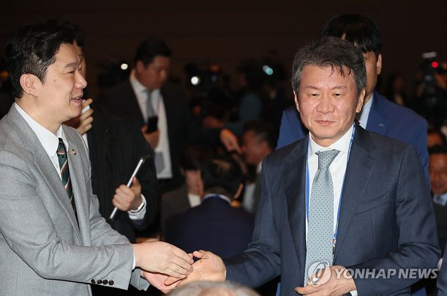 대한체육회장 취임식 참석한 정몽규 대한축구협회장