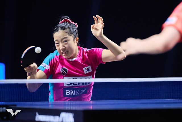 WTT 챔피언스 인천에 참가한 여자탁구 에이스 신유빈