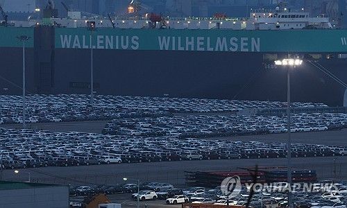 평택항 자동차 수출물량 