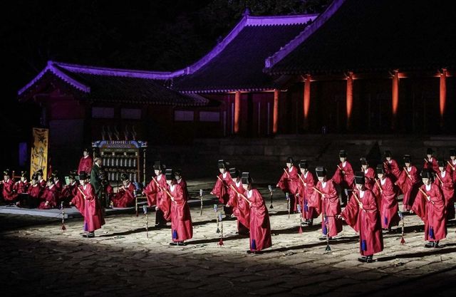 2019년 열린 종묘제례악 야간 공연 모습 
