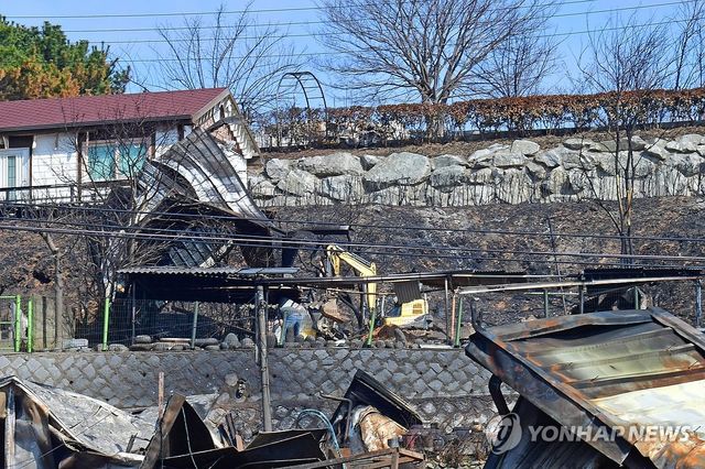 산불 피해지역 정리
