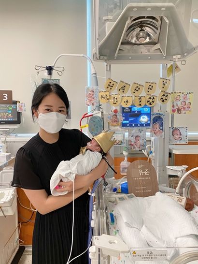 신생아 중환자실에서 100일 맞은 유준이