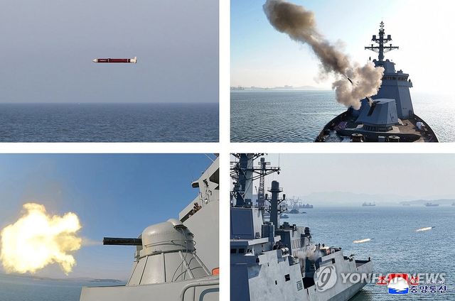 북, 최현호 첫 무장 시험사격…김정은 "해군 핵무장화 가속화"
