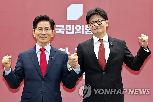 김문수·한동훈, 국민의힘 결선 진출