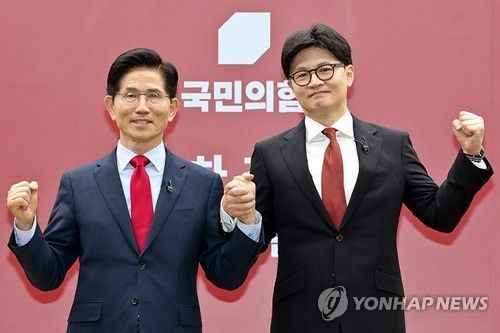 김문수·한동훈, 국민의힘 결선 진출