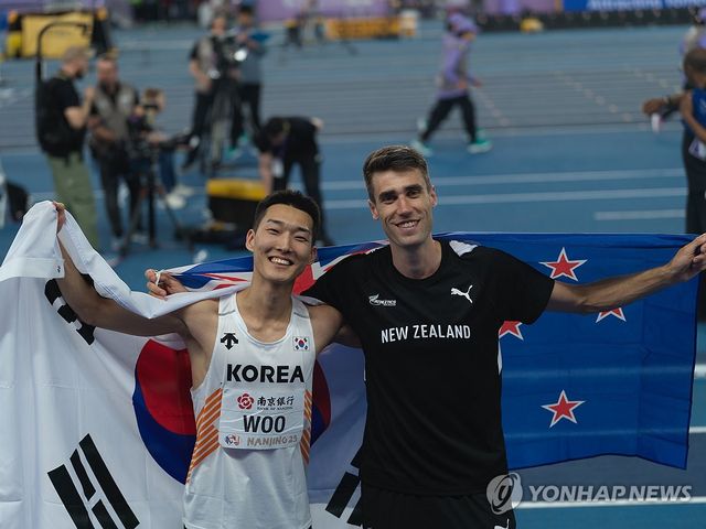 우상혁, 세계실내육상선수권 높이뛰기 우승