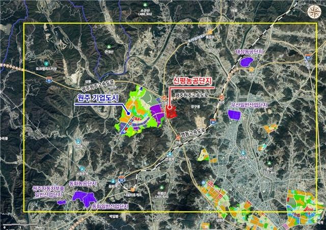 신평농공단지 위치도