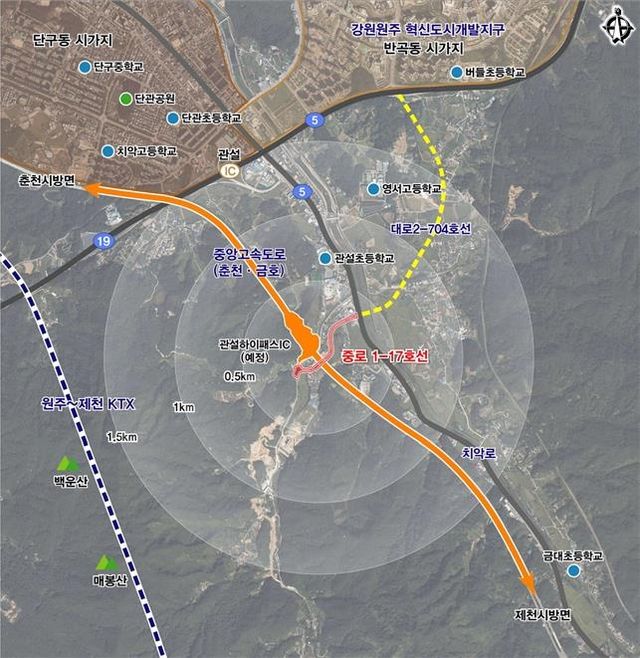 도시계획도로 위치도