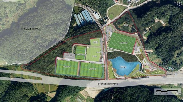 원주 동부권 종합체육단지 조감도