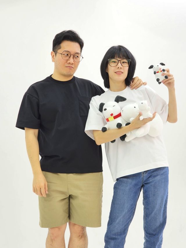 부부 웹툰작가 진돌(좌)과 히디(우)