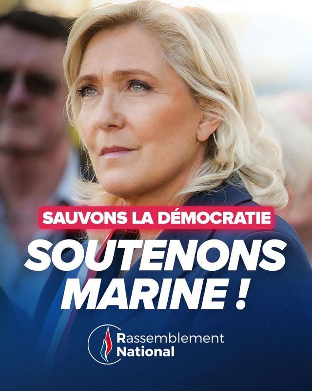 마린 르펜 지지 청원 포스터