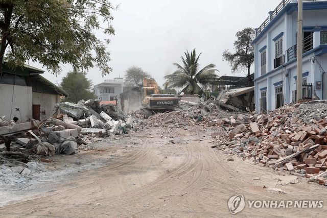 미얀마 지진 피해 현장