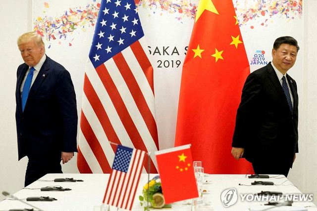 2019년 G20(주요20개국) 회의 때 만난 도널드 트럼프 미국 대통령과 시진핑 중국 국가주석