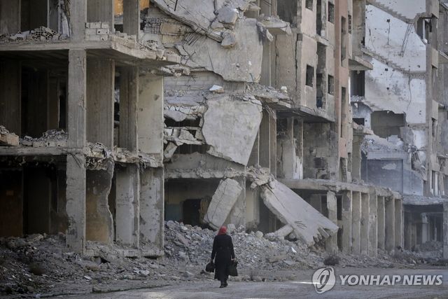 내전으로 파괴된 시리아의 다라야