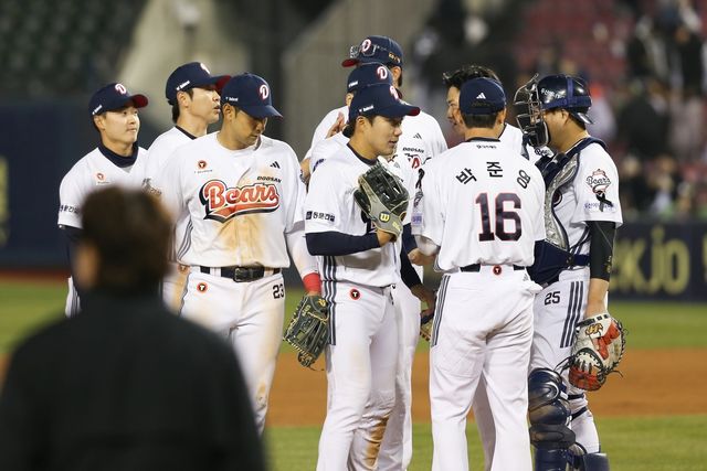 두산 베어스 선수들.