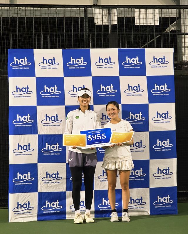 복식 우승 구연우(왼쪽)와 사토. 