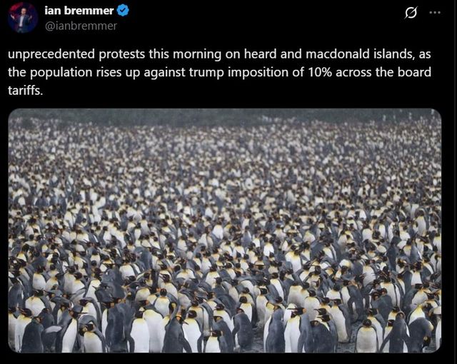 소셜미디어 엑스의 트럼프 상호관세 조롱 밈