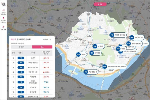 용산구 실시간 스마트맵