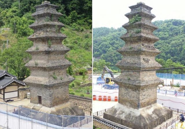 국보 '안동 법흥사지 칠층전탑' 세부 모습 
