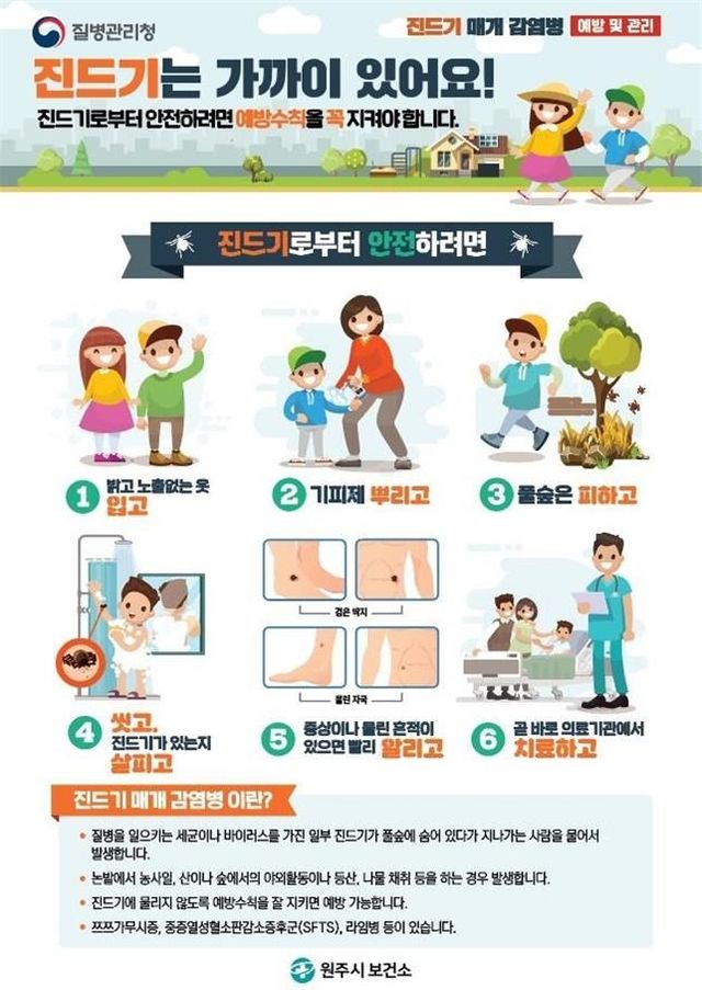 진드기 매개 감염병 예방수칙