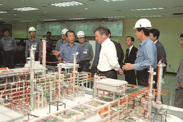 1991년 6월 유공 울산콤플렉스(CLX)를 방문한 고 최종현 SK 선대회장
