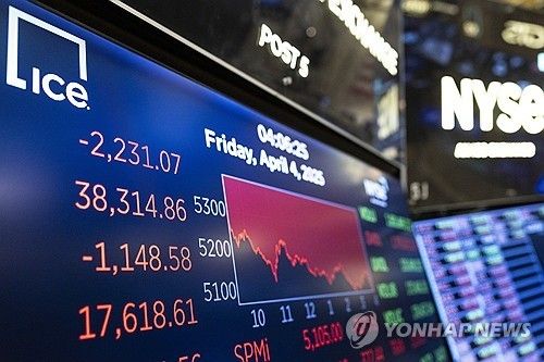 미국 뉴욕 증권거래소 전광판