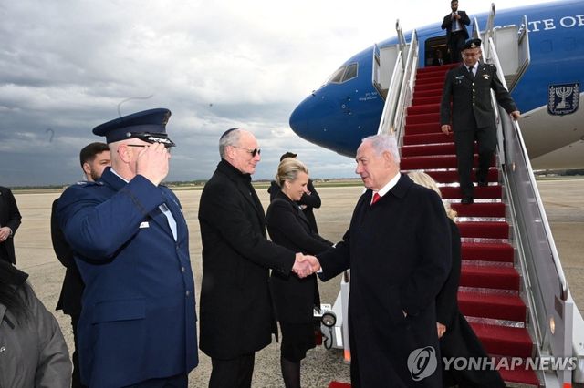 미국 도착한 이스라엘 총리
