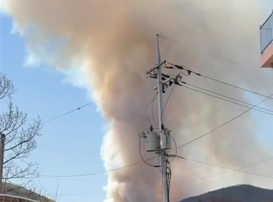 산불 현장에서 연기가 피어오른 모습