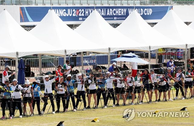 광주국제양궁장에서 열린 2022 광주양궁월드컵 리커브 예선