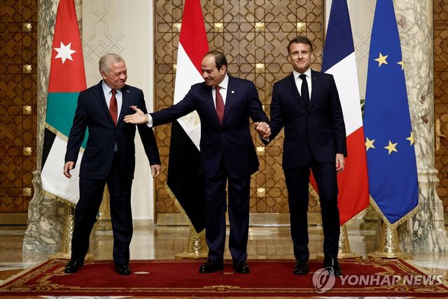 요르단, 이집트, 프랑스 정상