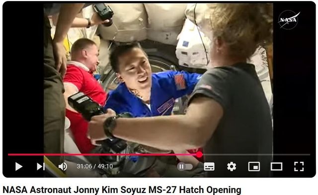 국제우주정거장(ISS) 도착한 조니 김