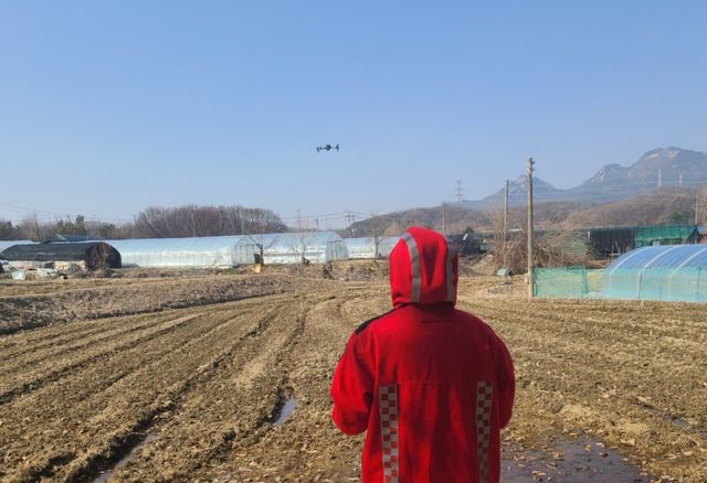 드론으로 산불 감시