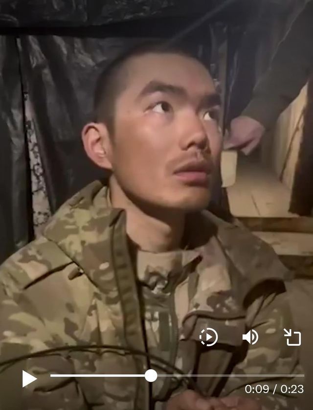 우크라이나 군이 생포한 중국인