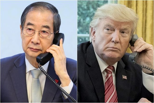 한덕수 대통령 권한대행 국무총리, 도널드 트럼프 미국 대통령