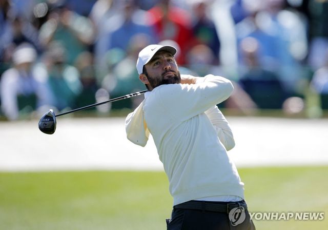 8일(현지시간) 연습 라운드 나선 셰플러