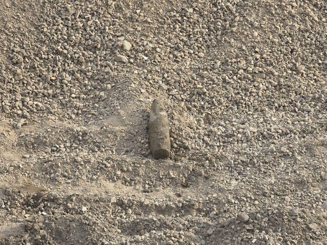 공사 현장에서 발견된 포탄