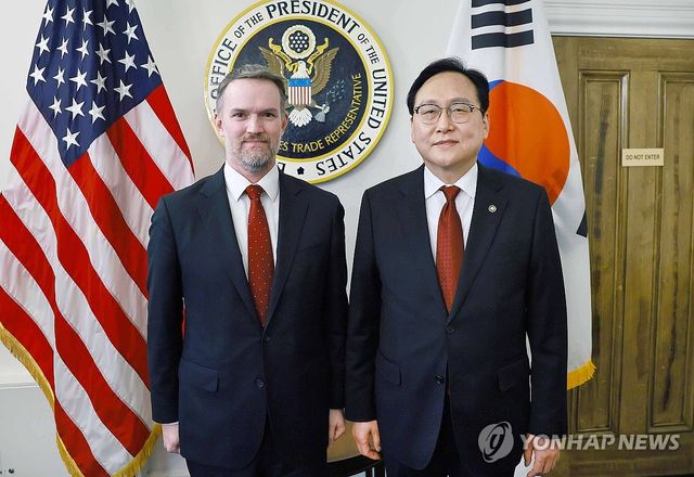 정인교 통상교섭본부장과 그리어 미국무역대표
