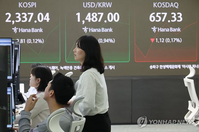 코스피 장초반 2,330대 보합권