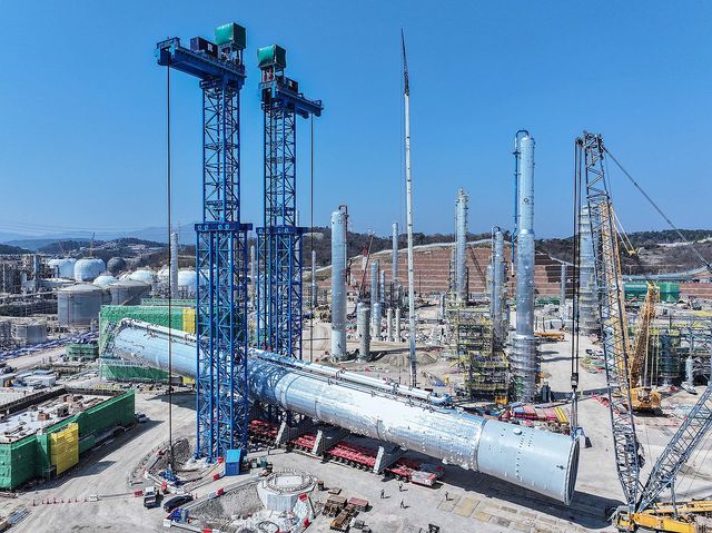 현대건설, 샤힌프로젝트 현장에 석화 설비 설치