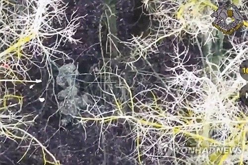 1월 우크라이나 대통령실에서 공개한 쿠르스크주에서 전투 중인 북한군 모습.