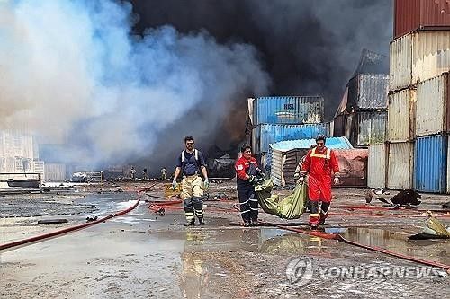폭발 참사 발생한 이란 샤히드라자이 항구