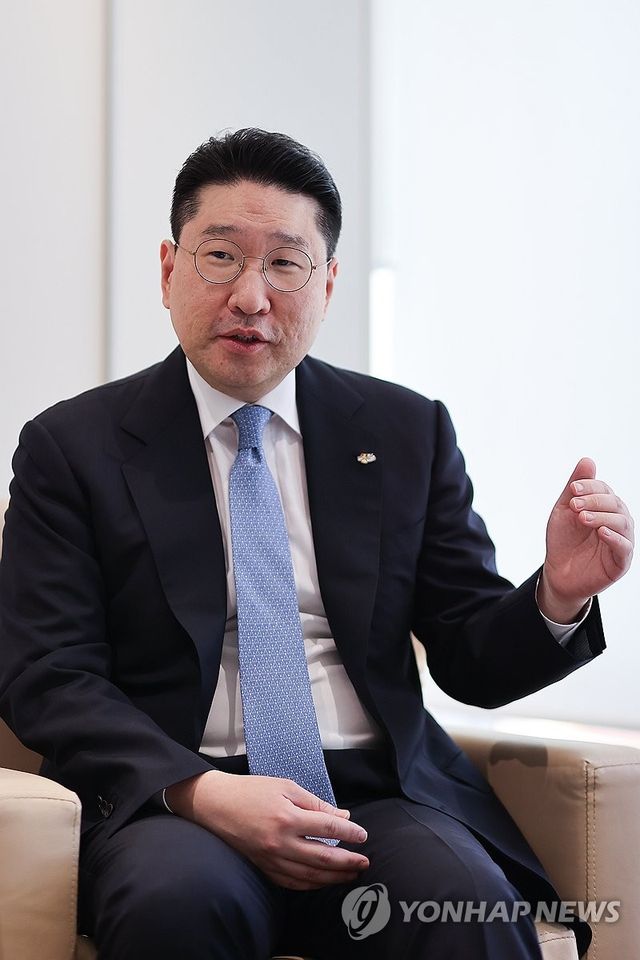 인터뷰하는 이상현 태인 대표