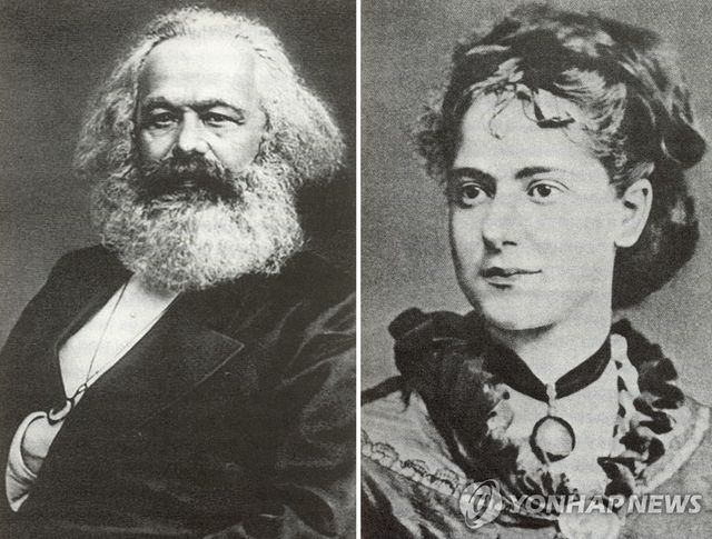 공산주의 창시자 칼 마르크스(왼쪽)와 그의 셋째딸 엘리노어 마르크스