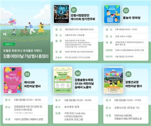 강릉지역 어린이날 행사 프로그램