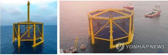 중국이 일방적으로 설치한 서해구조물 선란1호