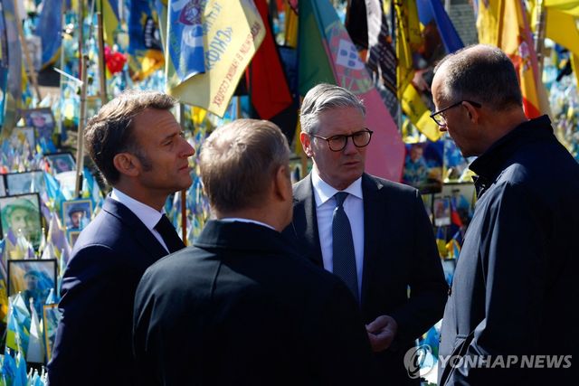 키이우 방문한 유럽 정상들