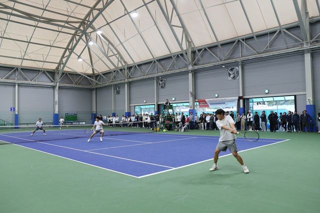 충북도민체전 테니스 경기 장면