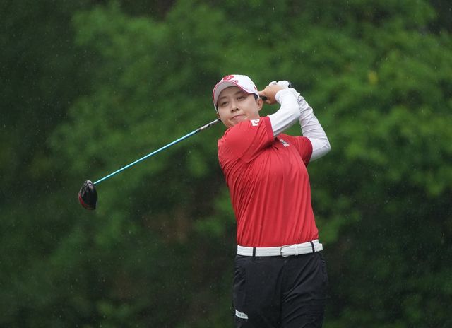 김효주의 1라운드 경기 모습. 